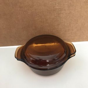 Vintage Amber Fire King Casserole Dish